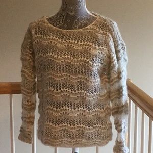 Express hand knit mohair and acrylic sweater